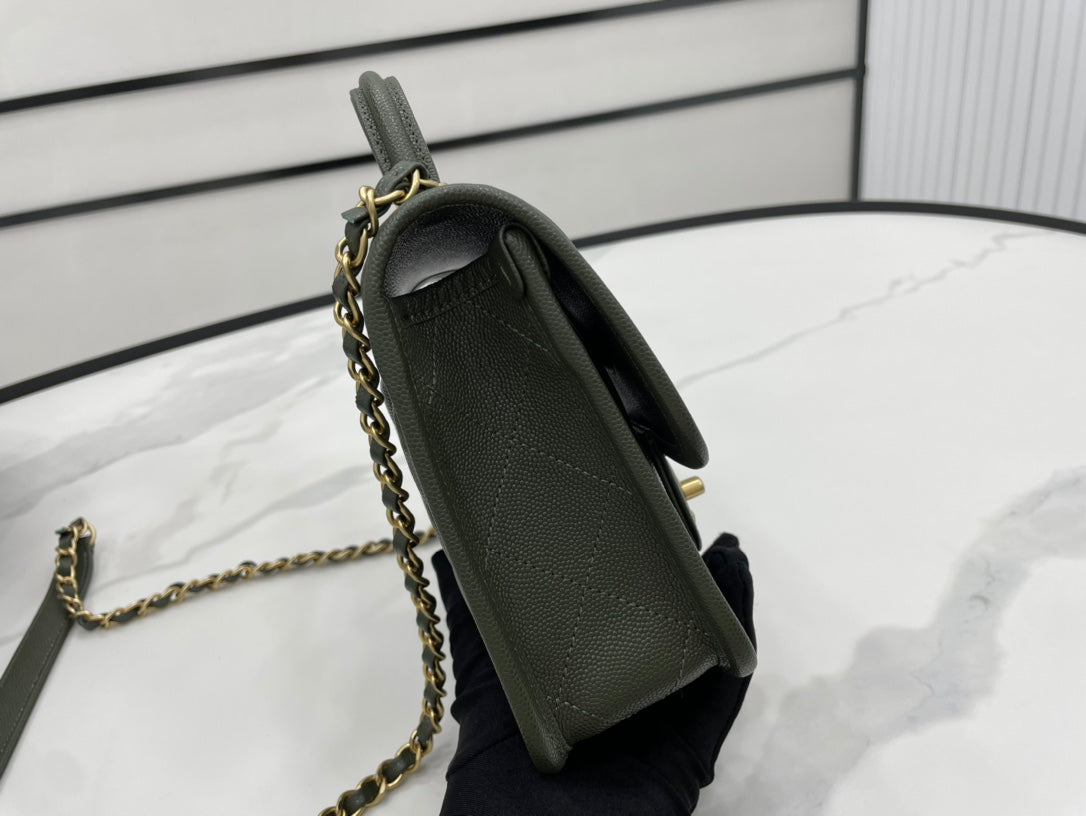 CHL 22K GlamIap Bag Dark Green For Women Bags 8.1in/20.5cm