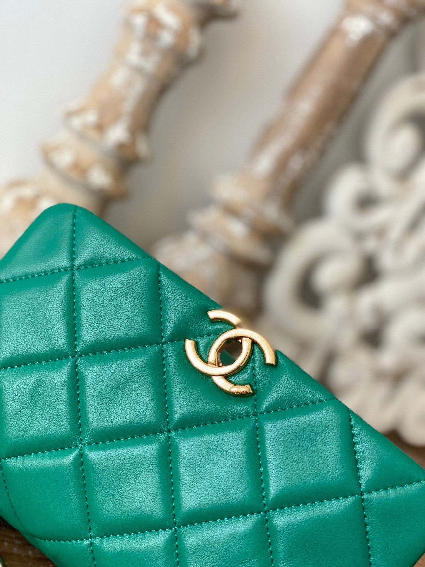 CHL Classic GLAMIamond GlamIap Bag Green For Women Bags 9.1in/23cm
