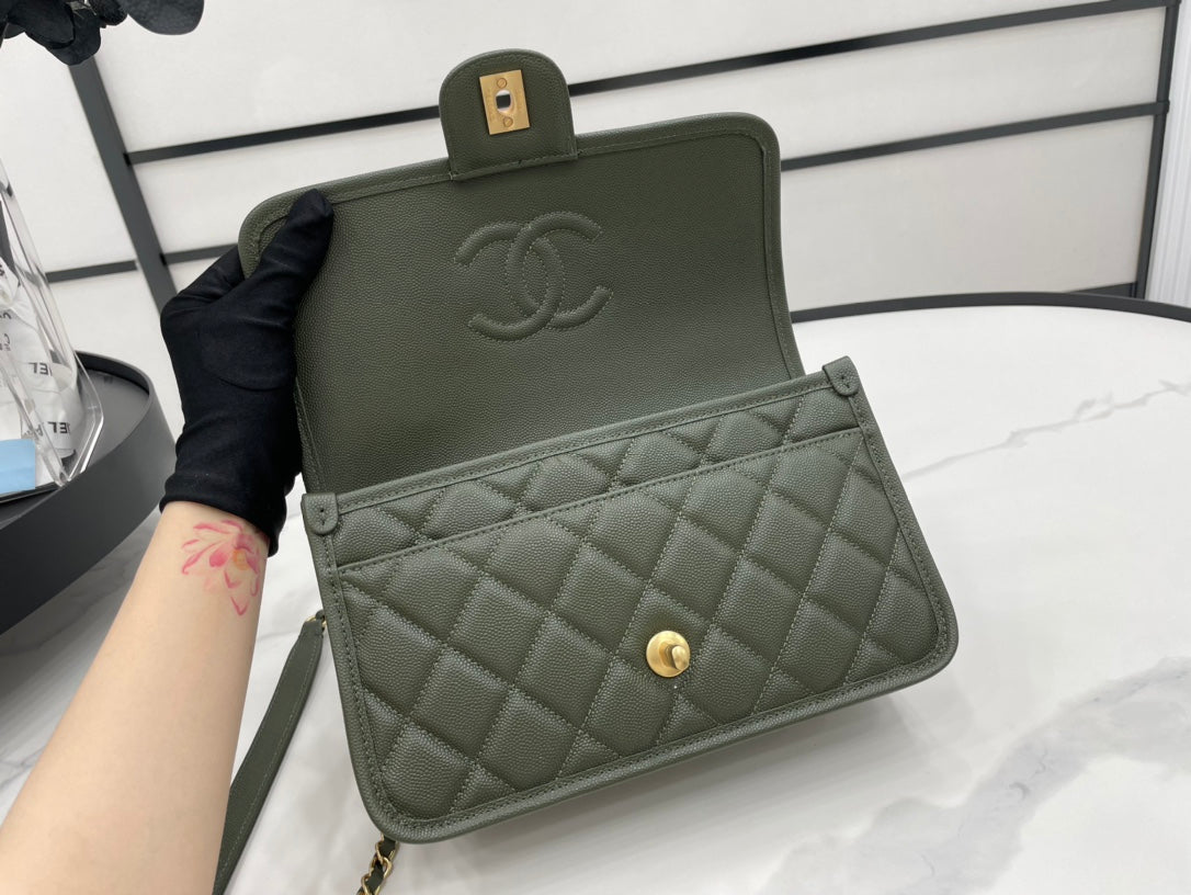 CHL AS3653 22K Bag Dark Green For Women Bags 9.8in/25cm