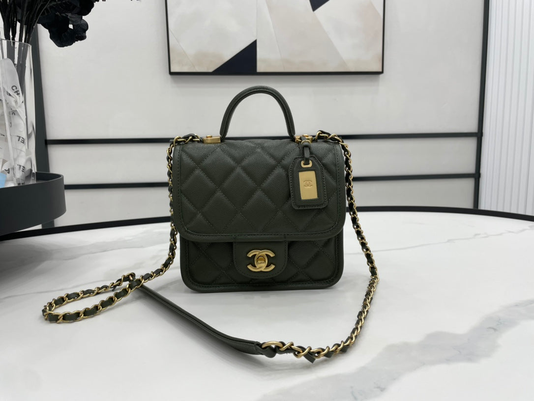 CHL 22K GlamIap Bag Dark Green For Women Bags 8.1in/20.5cm
