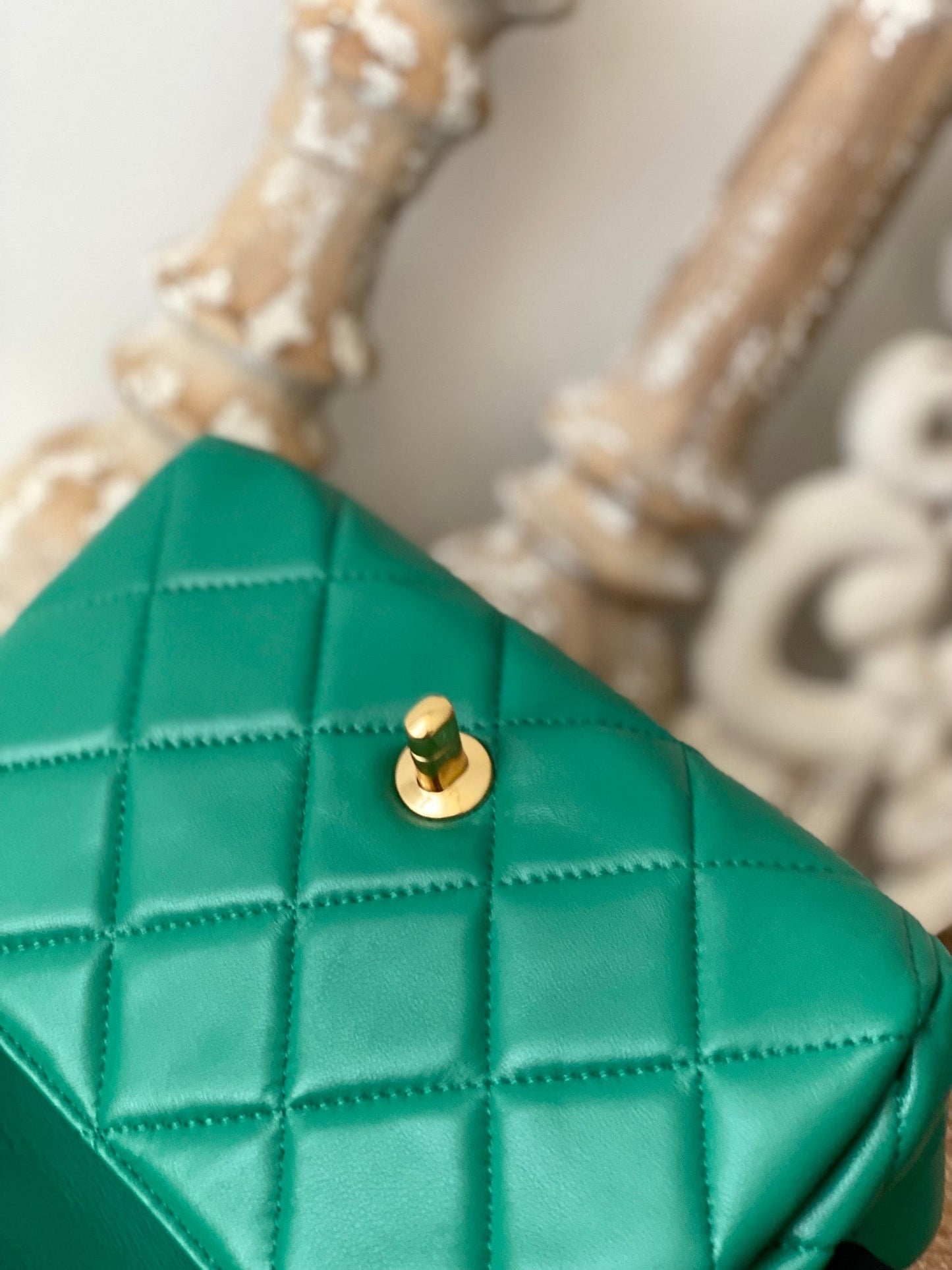 CHL Classic GLAMIamond GlamIap Bag Green For Women Bags 9.1in/23cm