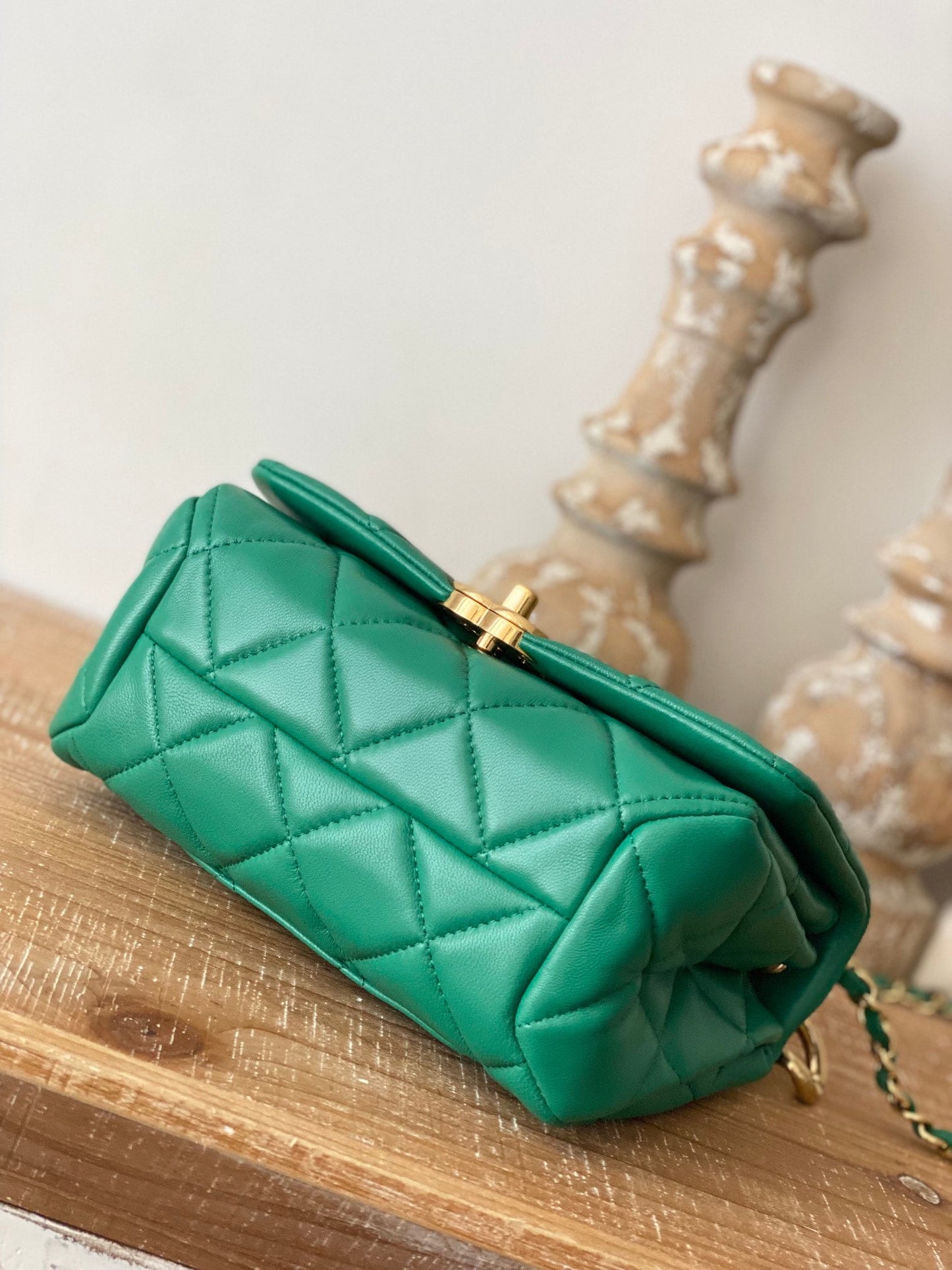 CHL Classic GLAMIamond GlamIap Bag Green For Women Bags 9.1in/23cm