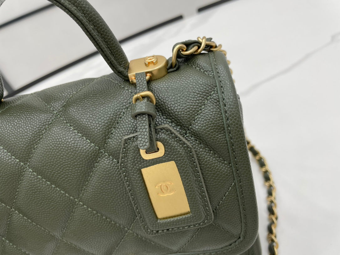 CHL 22K GlamIap Bag Dark Green For Women Bags 8.1in/20.5cm