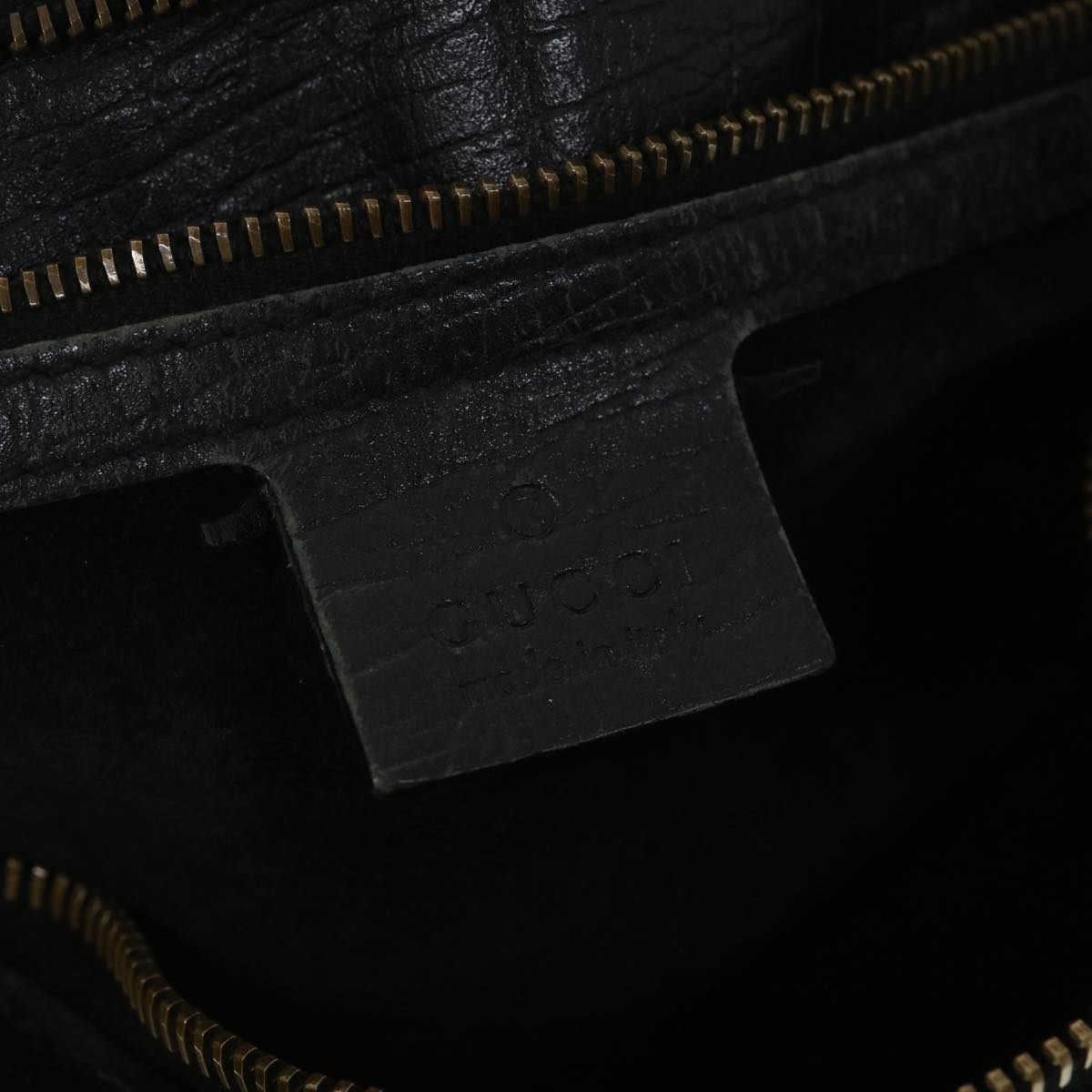 GUCCI Shoulder Bag Leather Black 115867 yb002