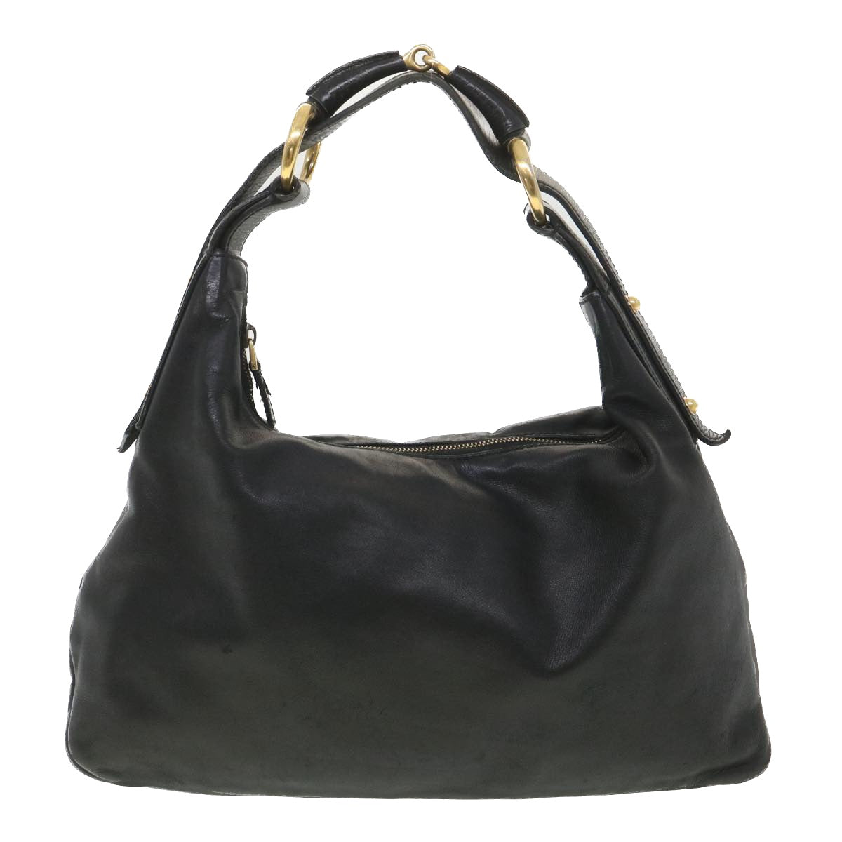 GUCCI Shoulder Bag Leather Black 115867 yb002