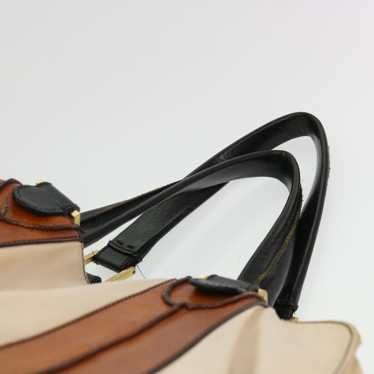 FENDI Shoulder Bag Canvas Beige yb042