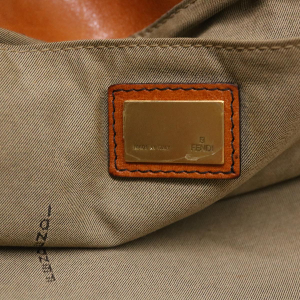 FENDI Shoulder Bag Canvas Beige yb042