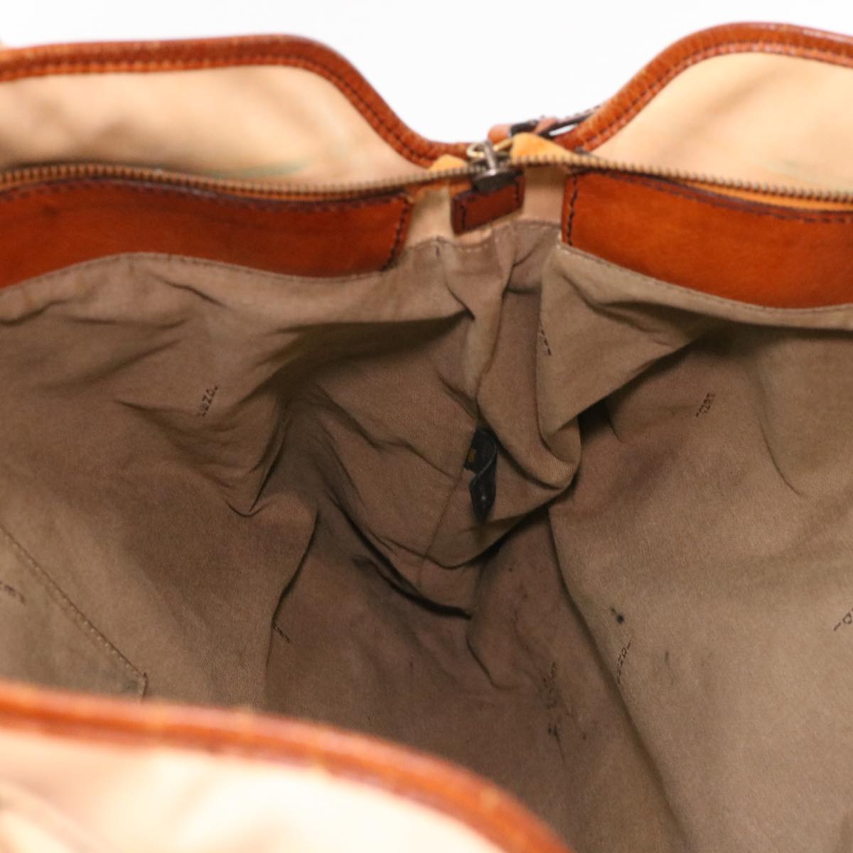 FENDI Shoulder Bag Canvas Beige yb042