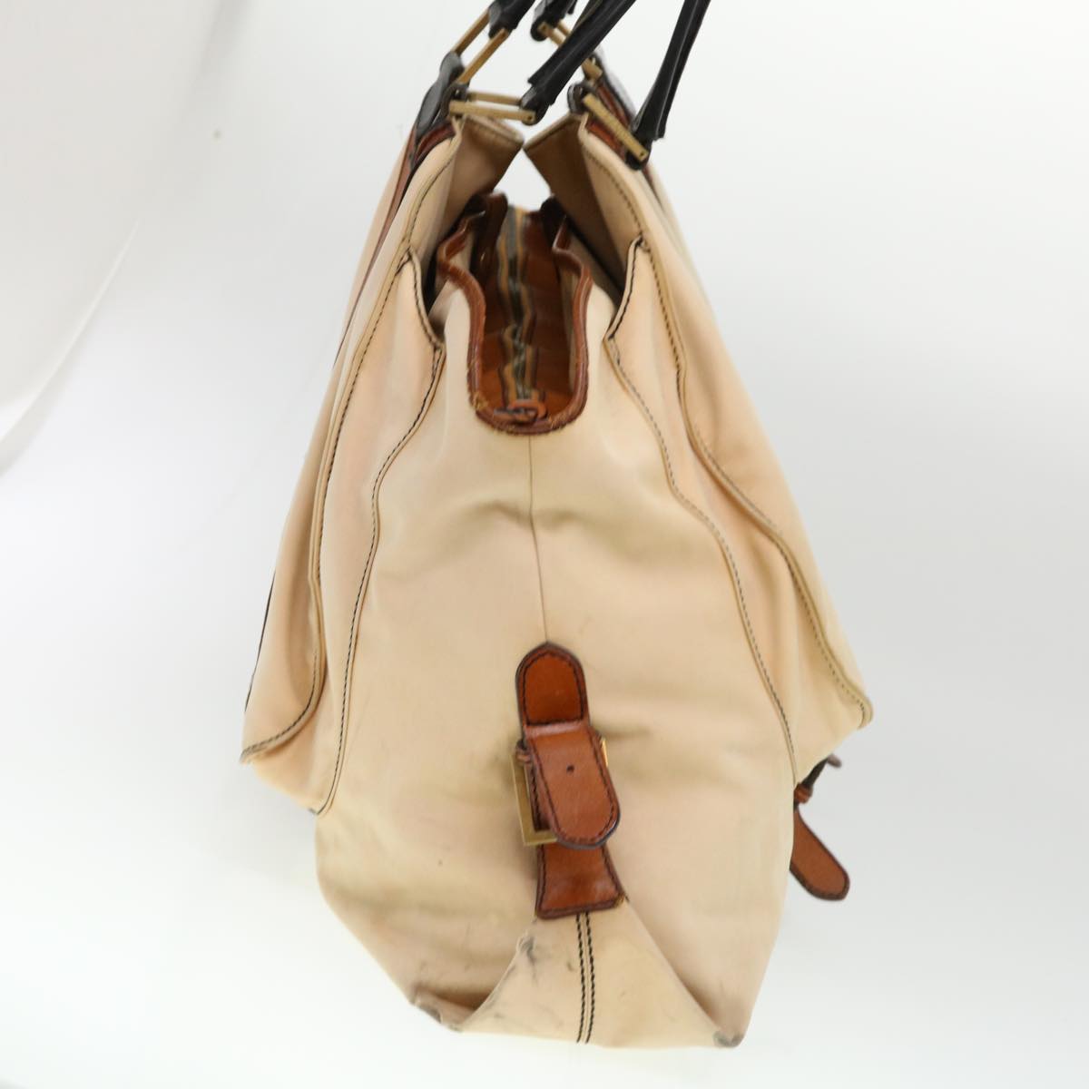 FENDI Shoulder Bag Canvas Beige yb042