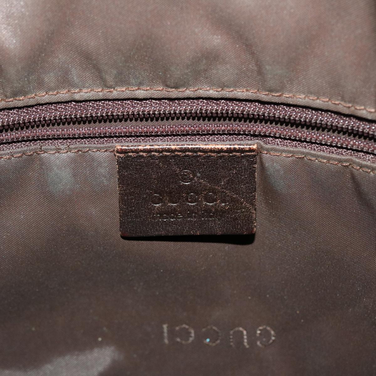 GUCCI Bamboo Shoulder Bag Nylon Green 001•1638 002058 yb153