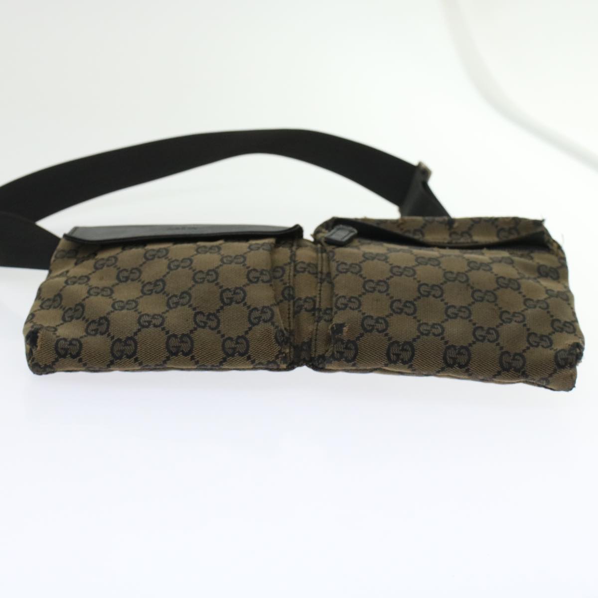 GUCCI GG Canvas Waist bag Brown 018•1621 200047 yb164