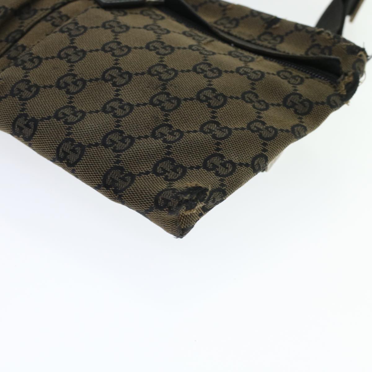 GUCCI GG Canvas Waist bag Brown 018•1621 200047 yb164