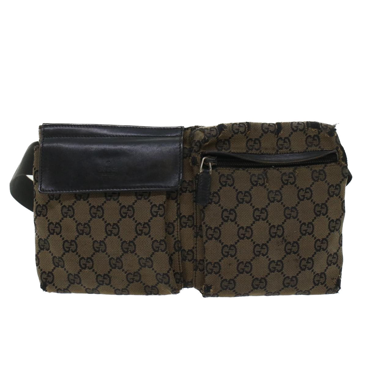GUCCI GG Canvas Waist bag Brown 018•1621 200047 yb164