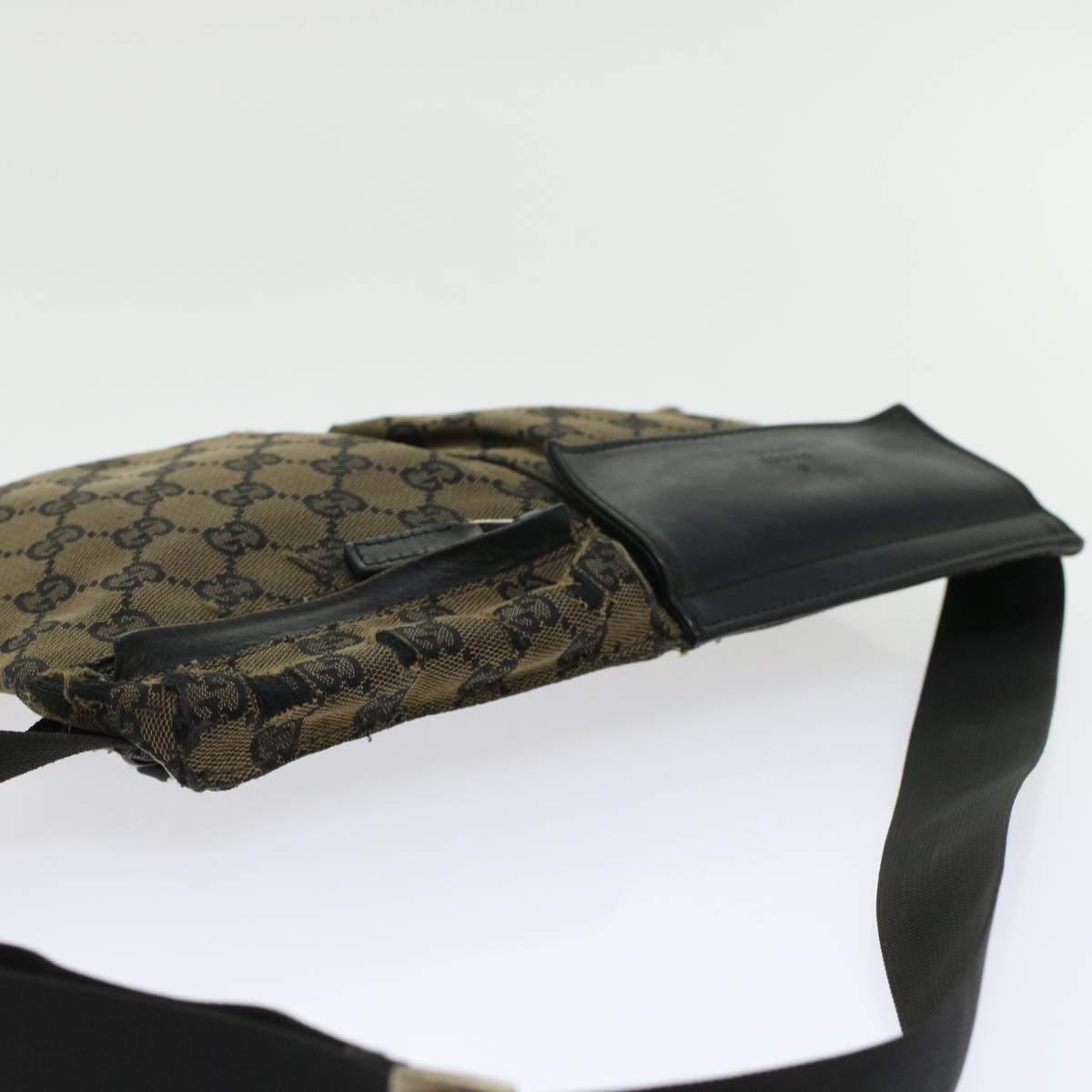 GUCCI GG Canvas Waist bag Brown 018•1621 200047 yb164