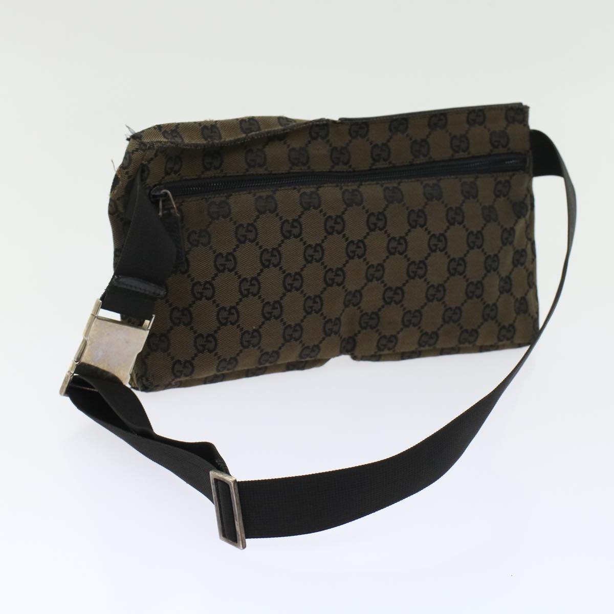 GUCCI GG Canvas Waist bag Brown 018•1621 200047 yb164