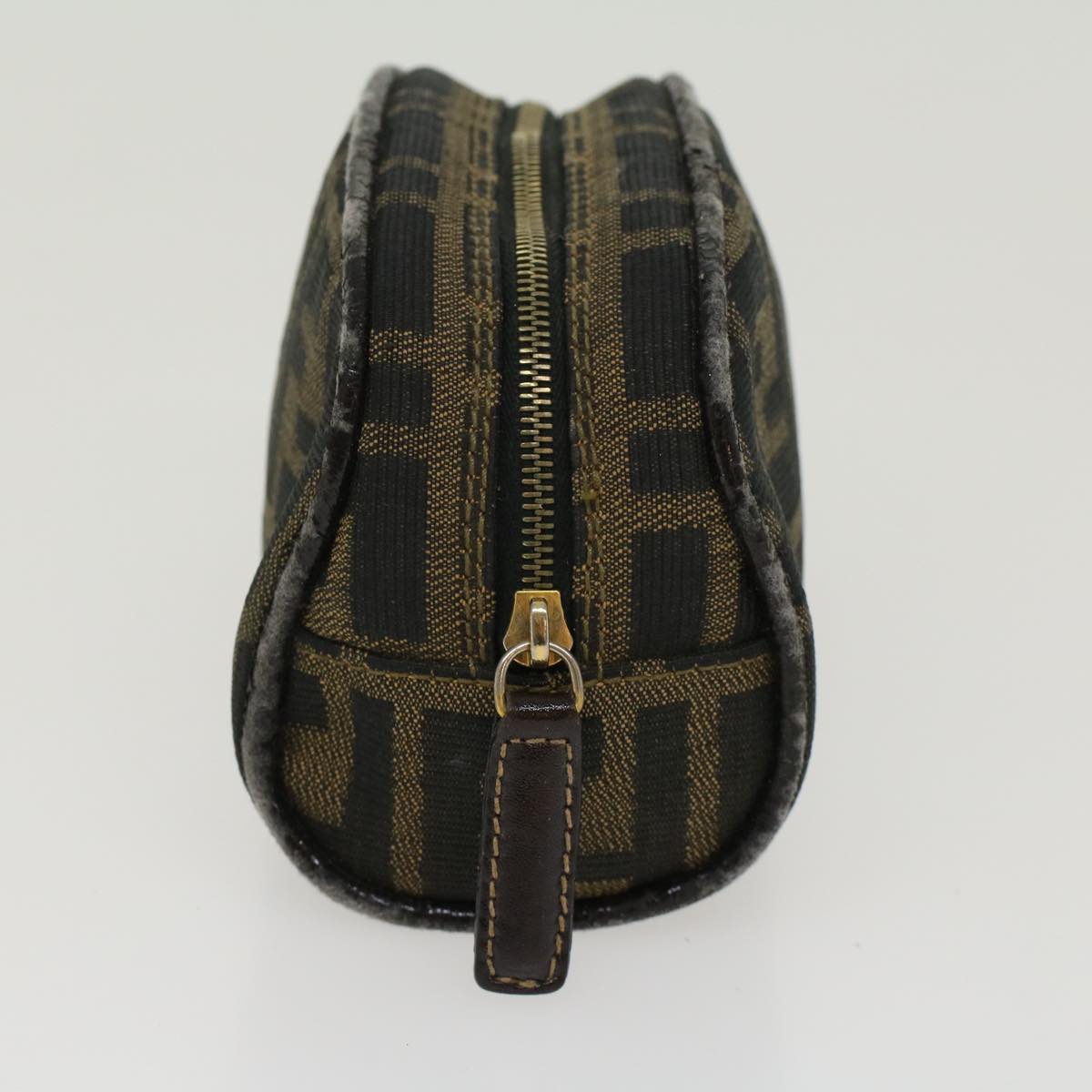 FENDI Zucca Canvas Pouch Black Brown yb178