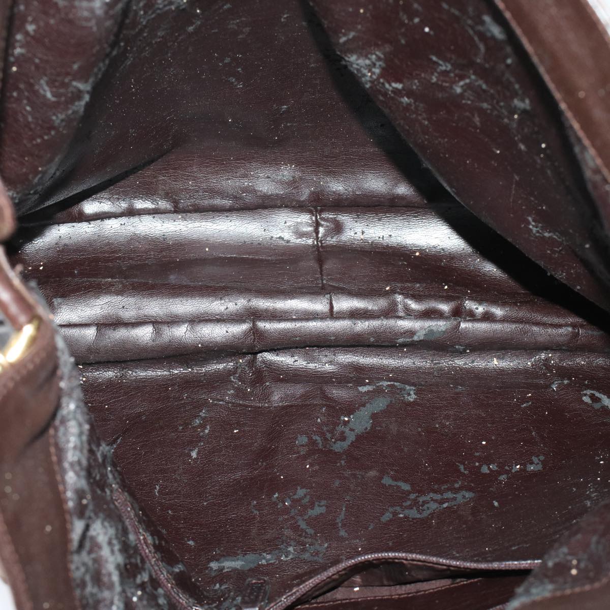 GUCCI Bamboo Hand Bag Leather 2way Shoulder Bag Brown 0011577 yb187