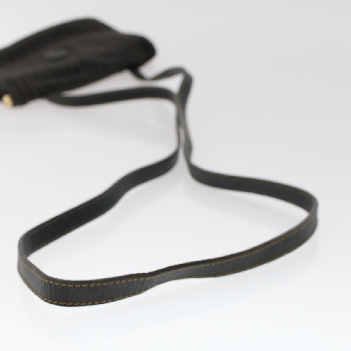 FENDI Pecan Canvas Shoulder Bag Leather Black Brown yb229