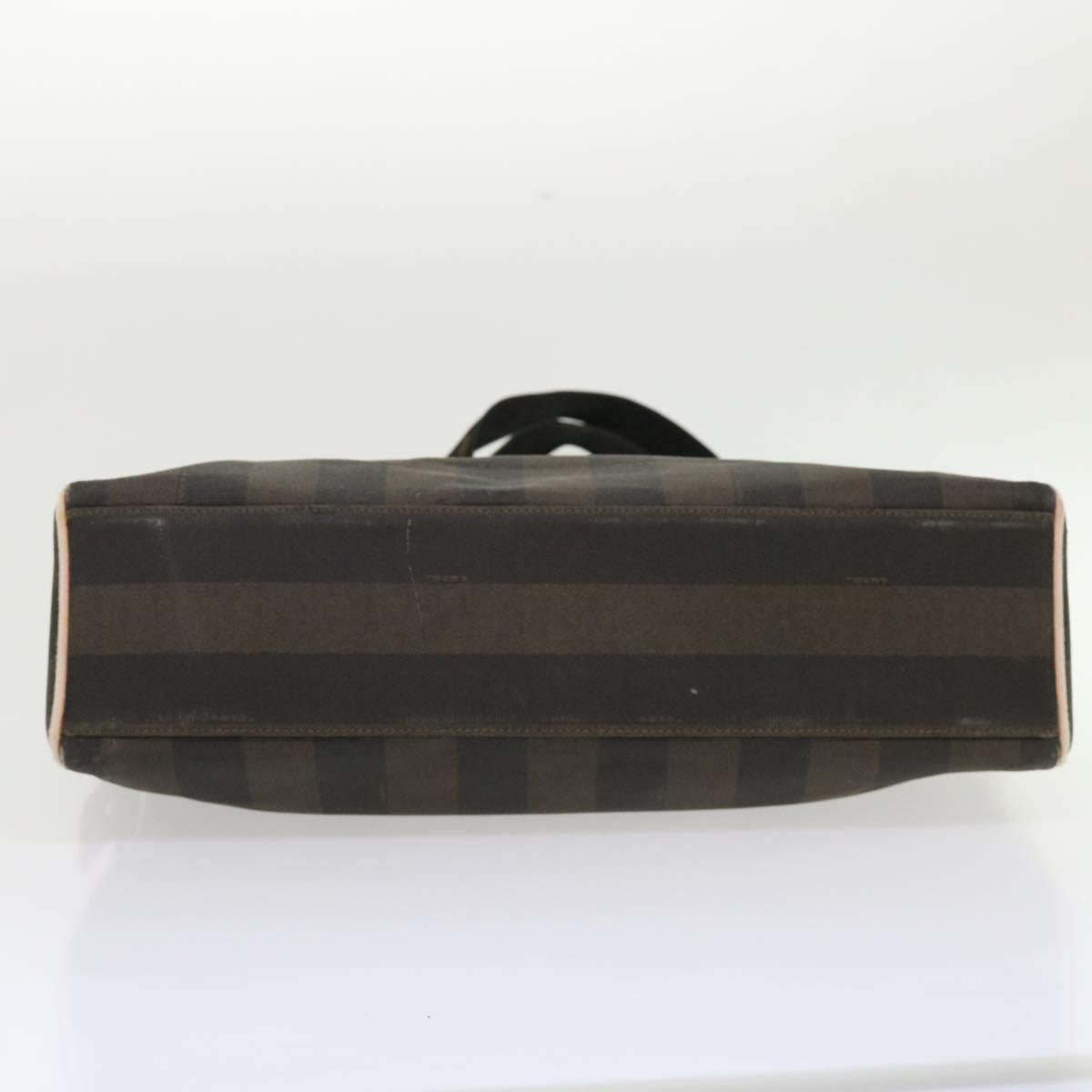 FENDI Pecan Canvas Shoulder Bag Brown Black yb253