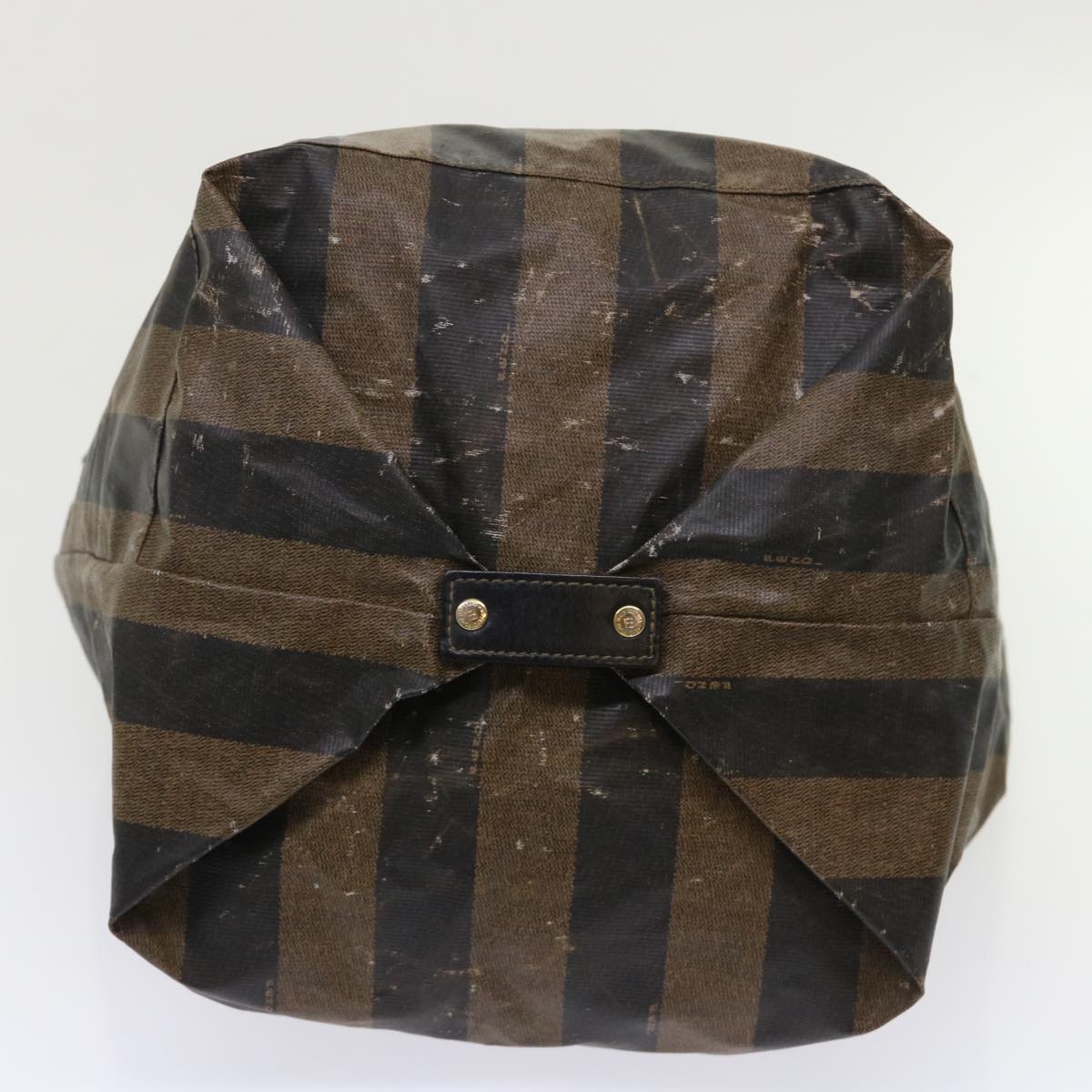 FENDI Pequin Zucchino Canvas Pouch Boston Bag Nylon 4Set Brown Black yb255