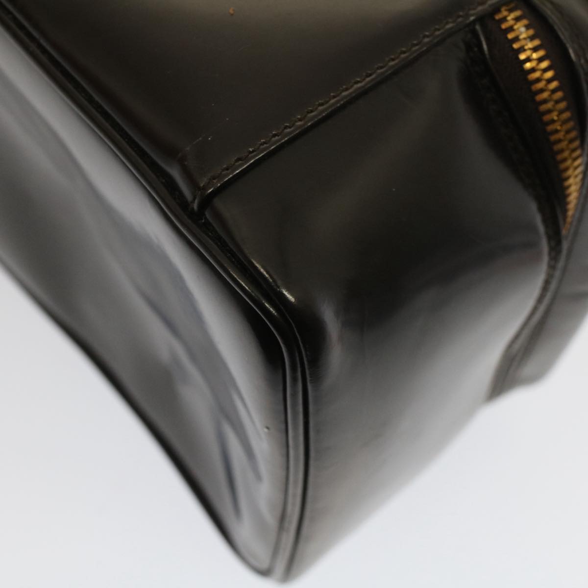 GUCCI Vanity Bamboo Cosmetic Pouch Leather Brown 032•1956 yb291
