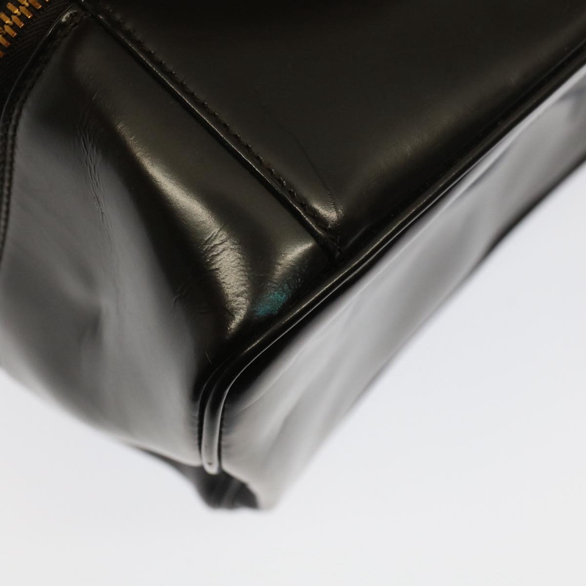 GUCCI Vanity Bamboo Cosmetic Pouch Leather Brown 032•1956 yb291
