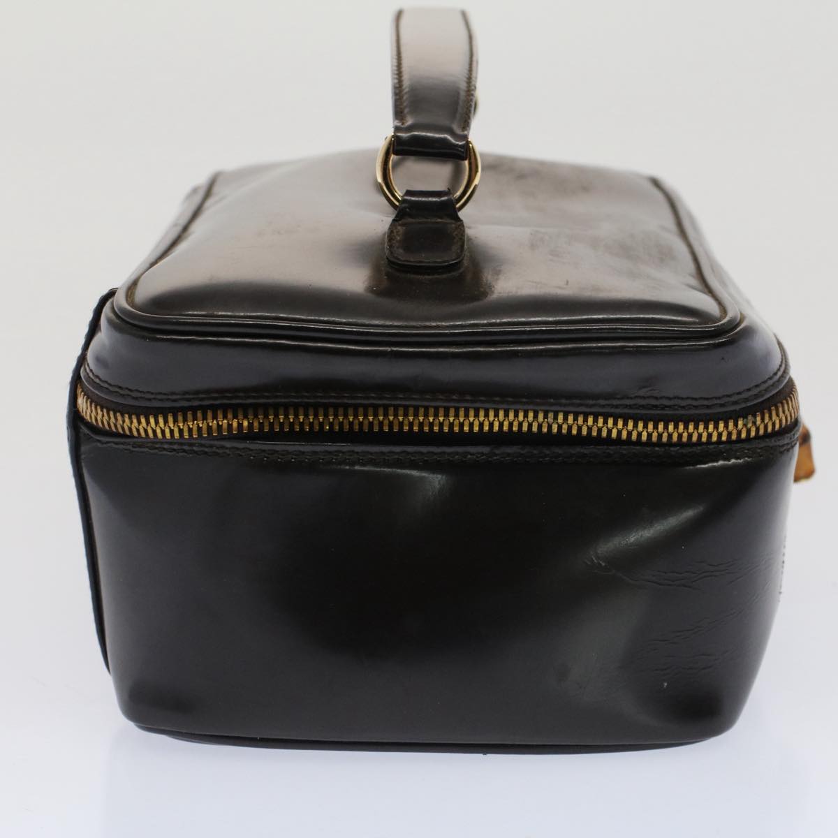 GUCCI Vanity Bamboo Cosmetic Pouch Leather Brown 032•1956 yb291
