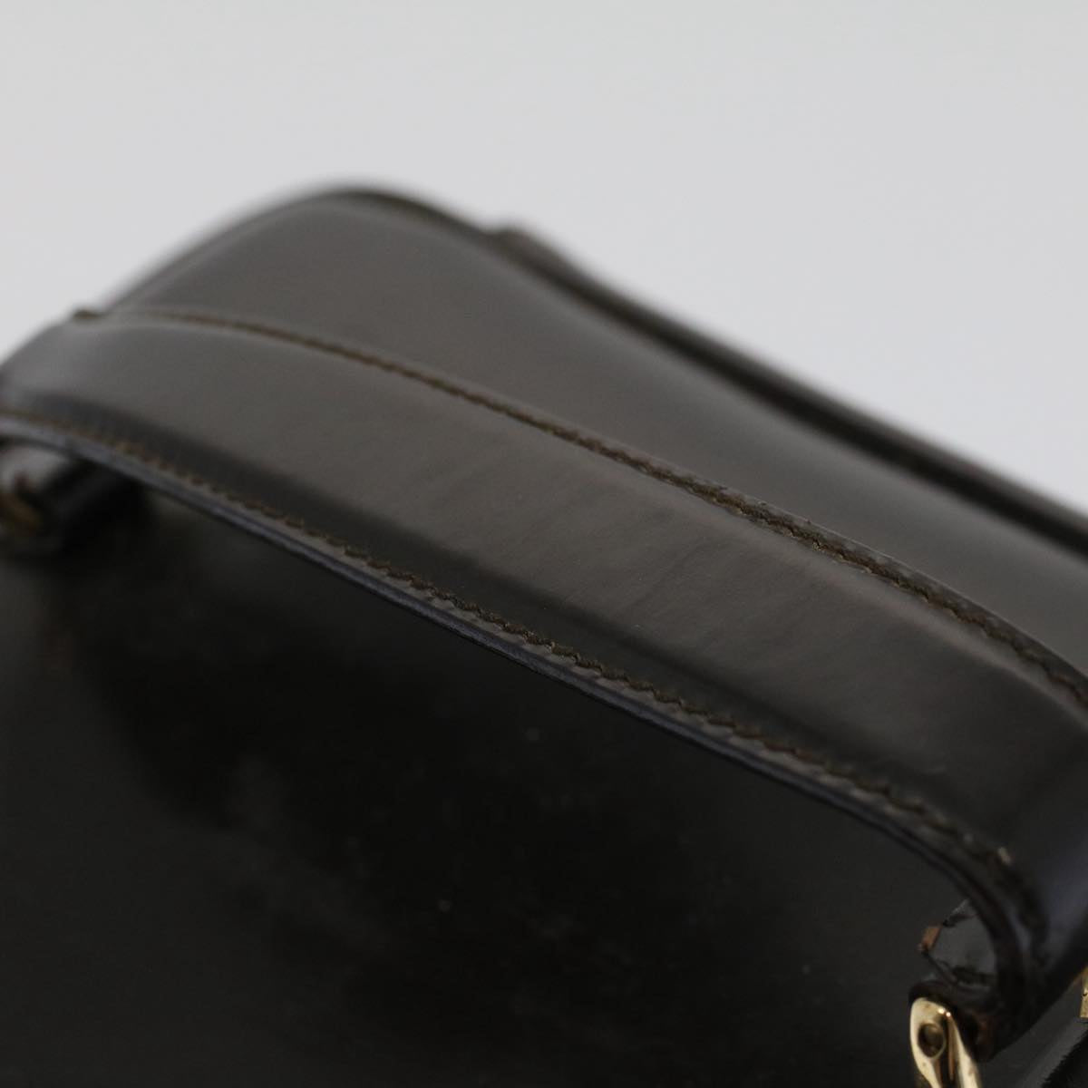 GUCCI Vanity Bamboo Cosmetic Pouch Leather Brown 032•1956 yb291