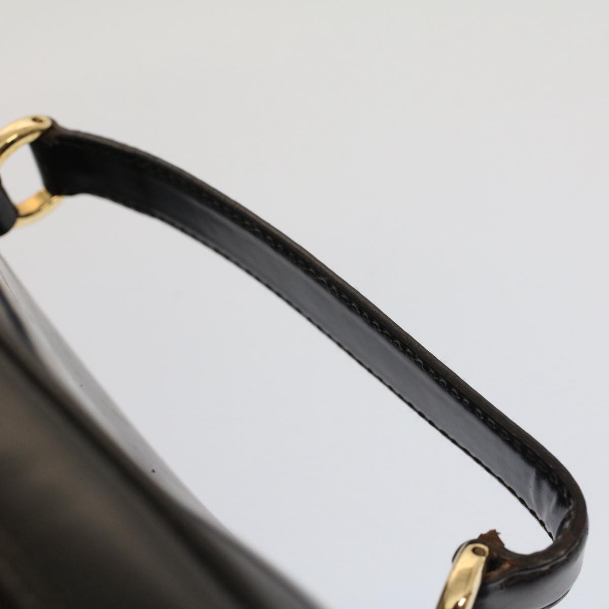 GUCCI Vanity Bamboo Cosmetic Pouch Leather Brown 032•1956 yb291
