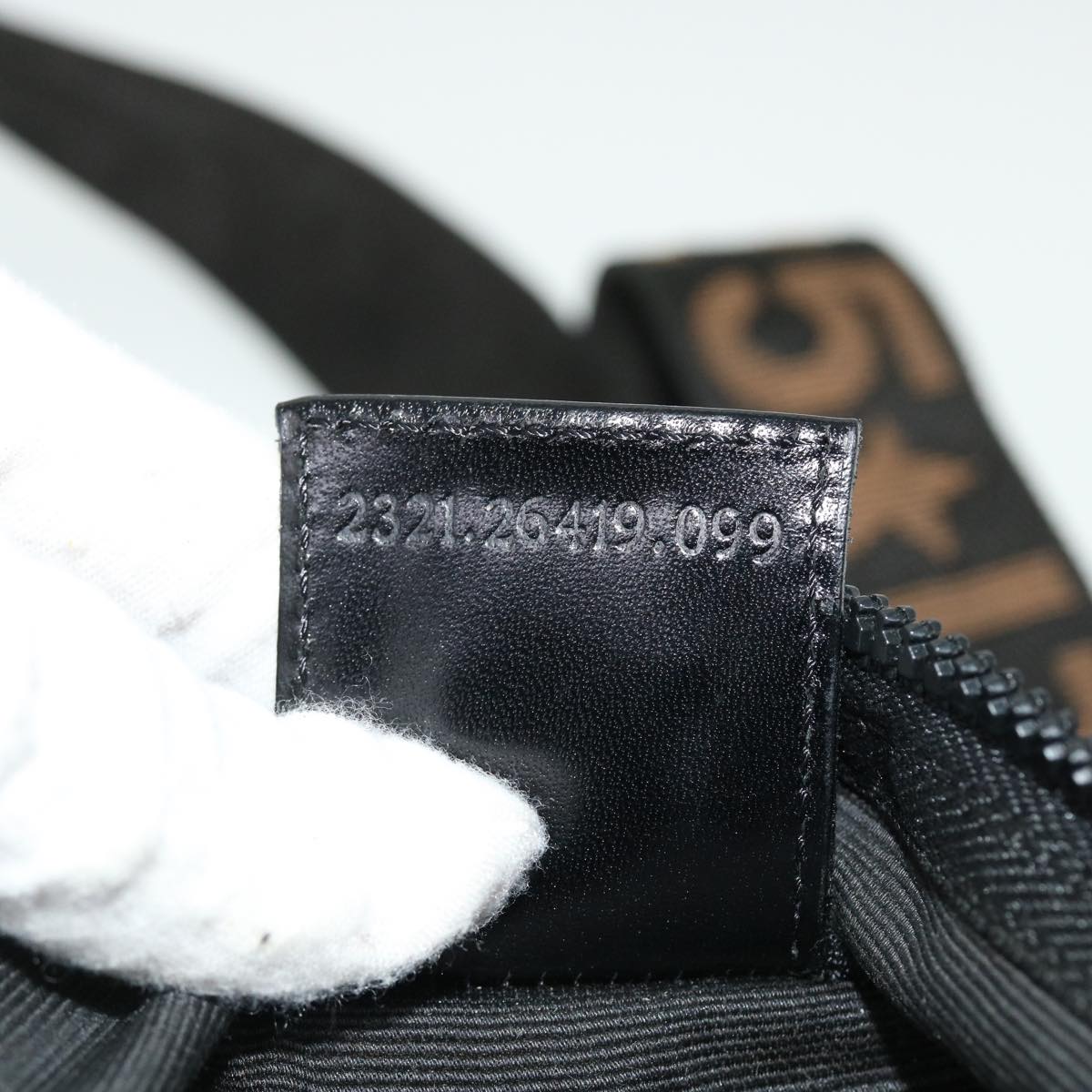FENDI Backpack Nylon Black Brown yb325