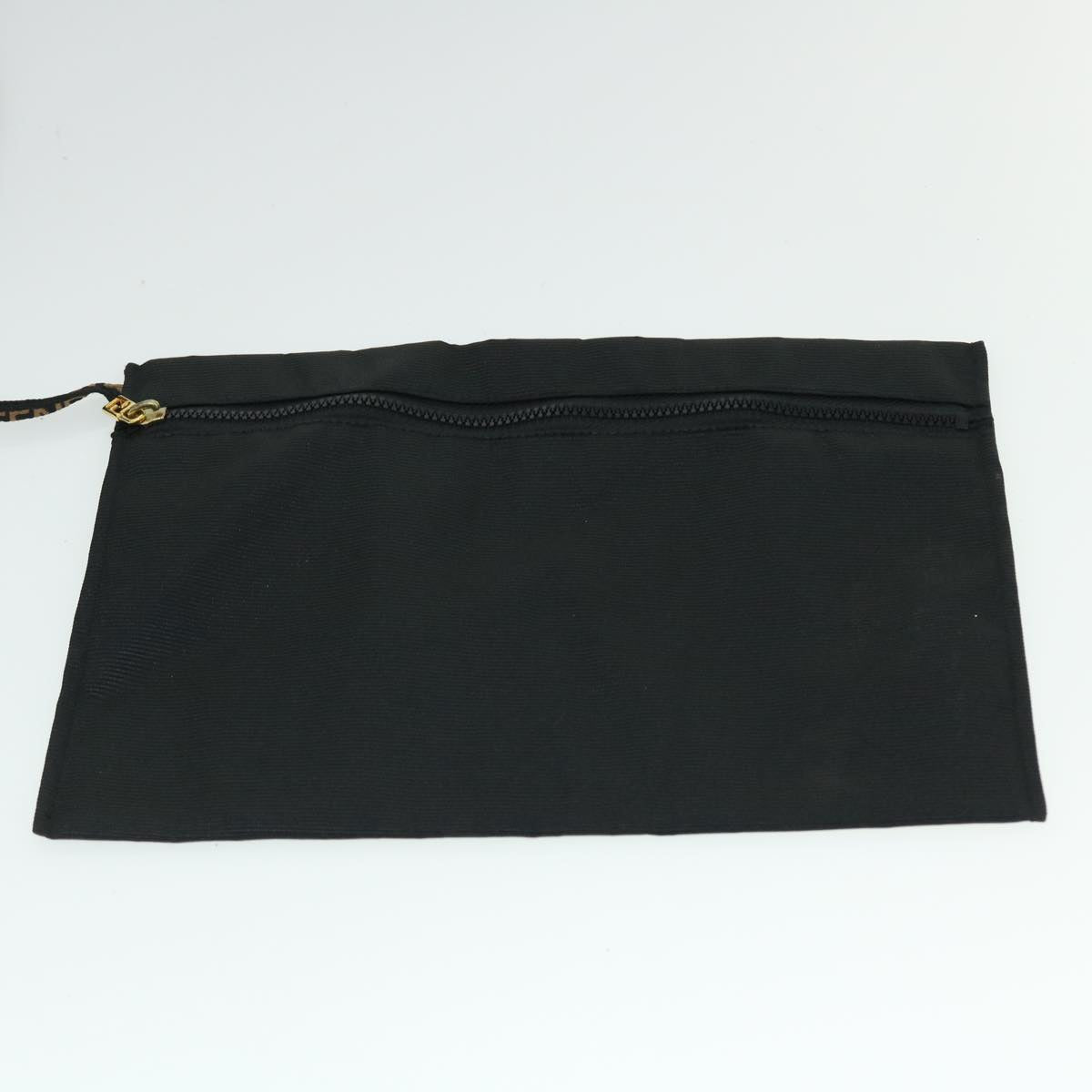 FENDI Boston Bag Nylon 2way Black Brown yb328