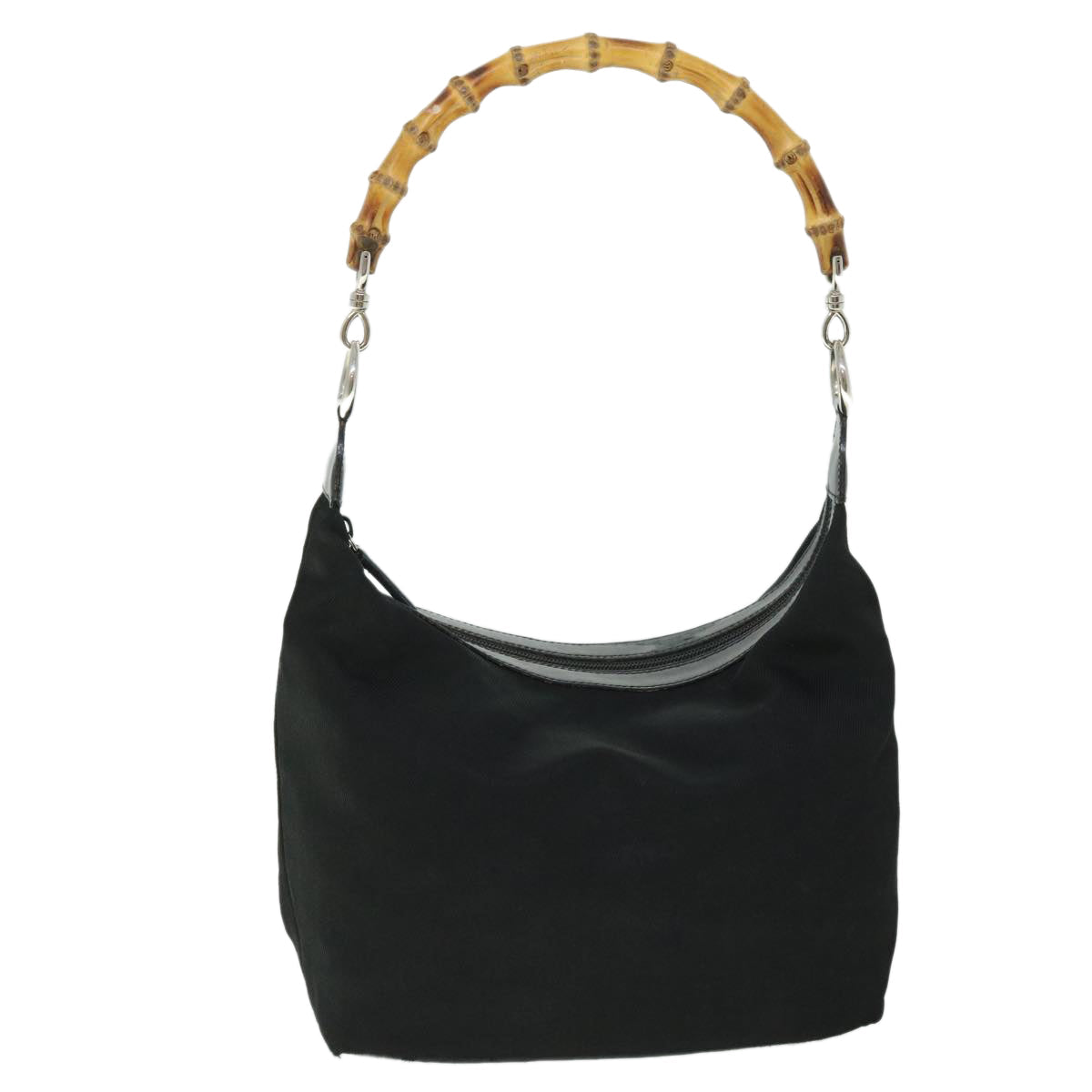 GUCCI Bamboo Hand Bag Black yb348