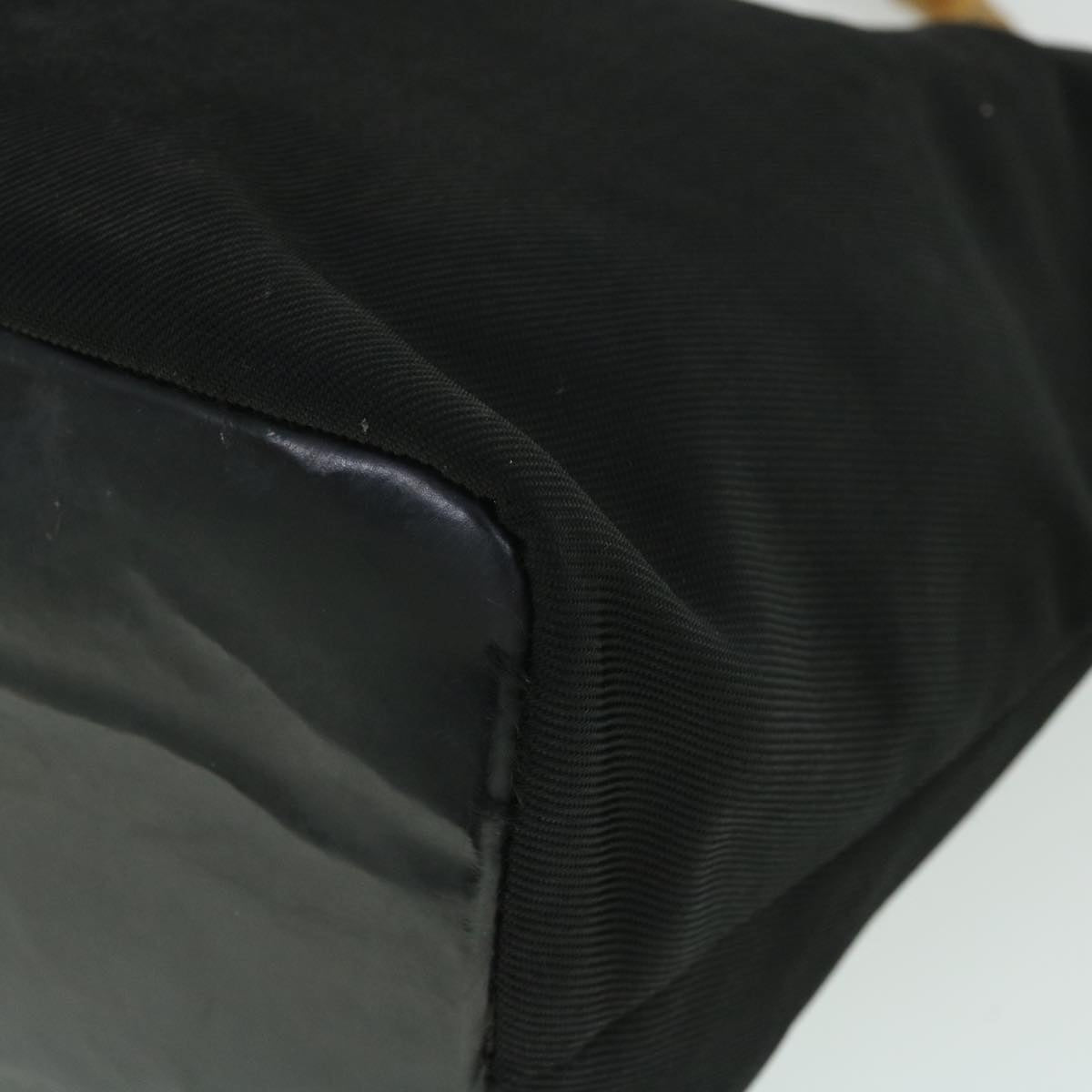 GUCCI Bamboo Hand Bag Black yb348