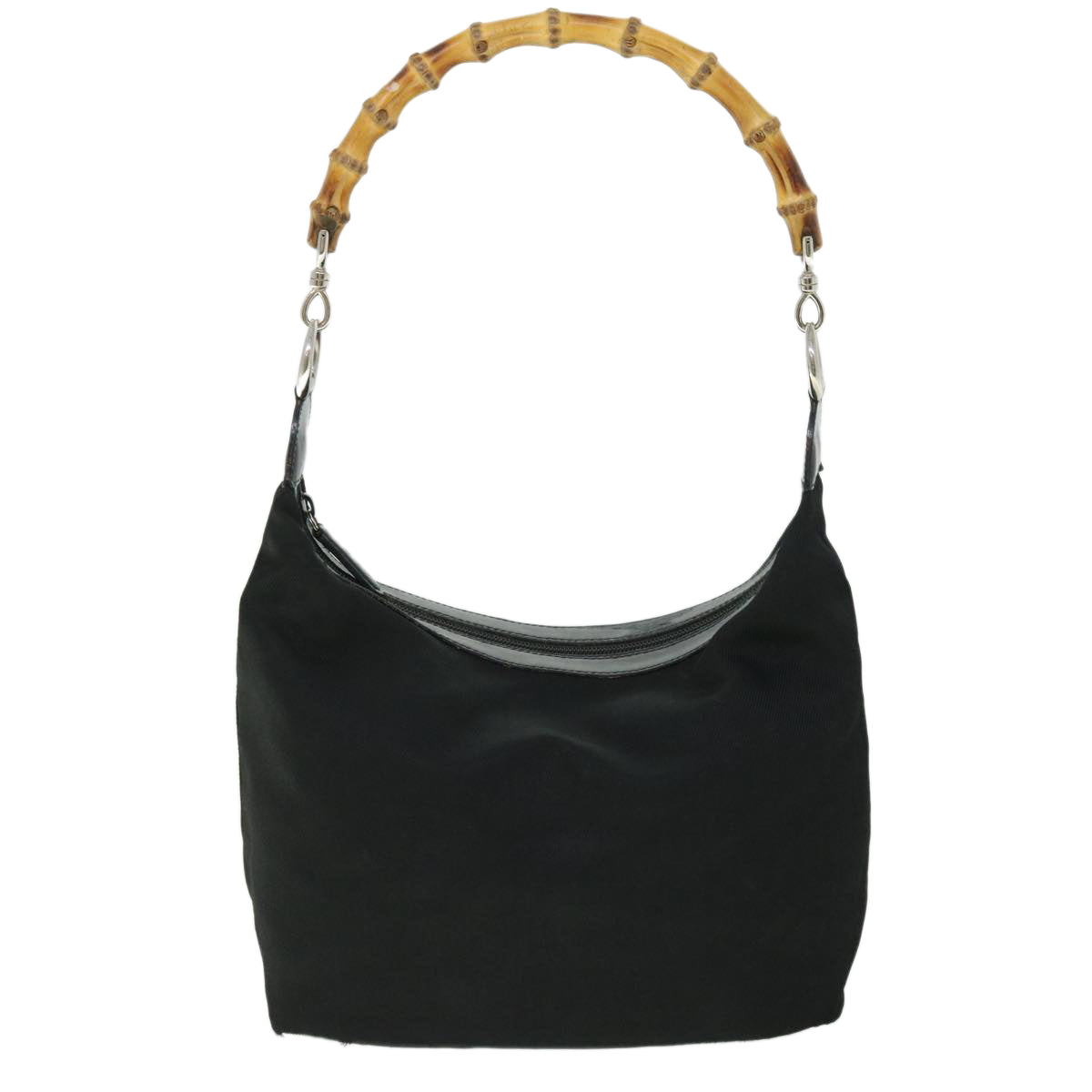 GUCCI Bamboo Hand Bag Black yb348