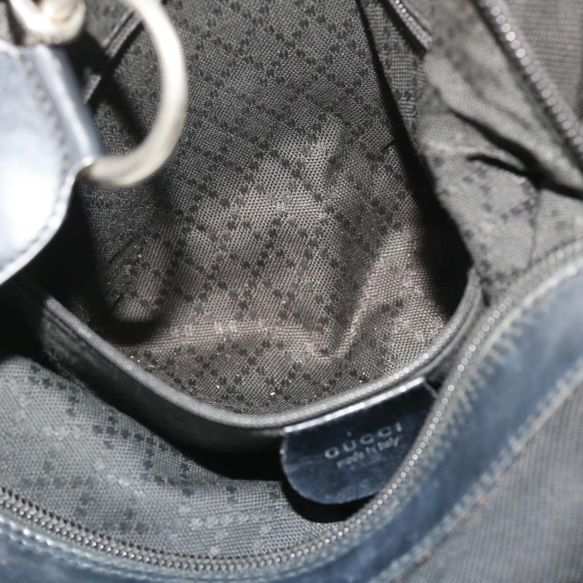 GUCCI Bamboo Hand Bag Black yb348