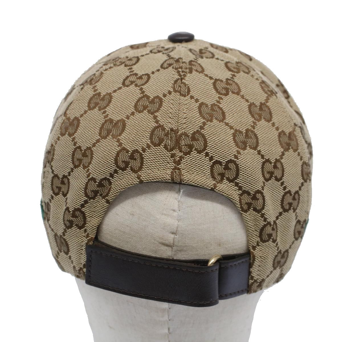 GUCCI GG Canvas Web Sherry Line Cap L Beige Red Green 200035 yb357