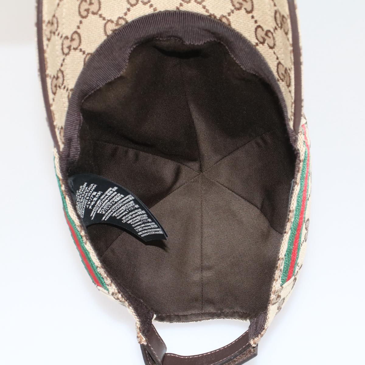 GUCCI GG Canvas Web Sherry Line Cap L Beige Red Green 200035 yb357