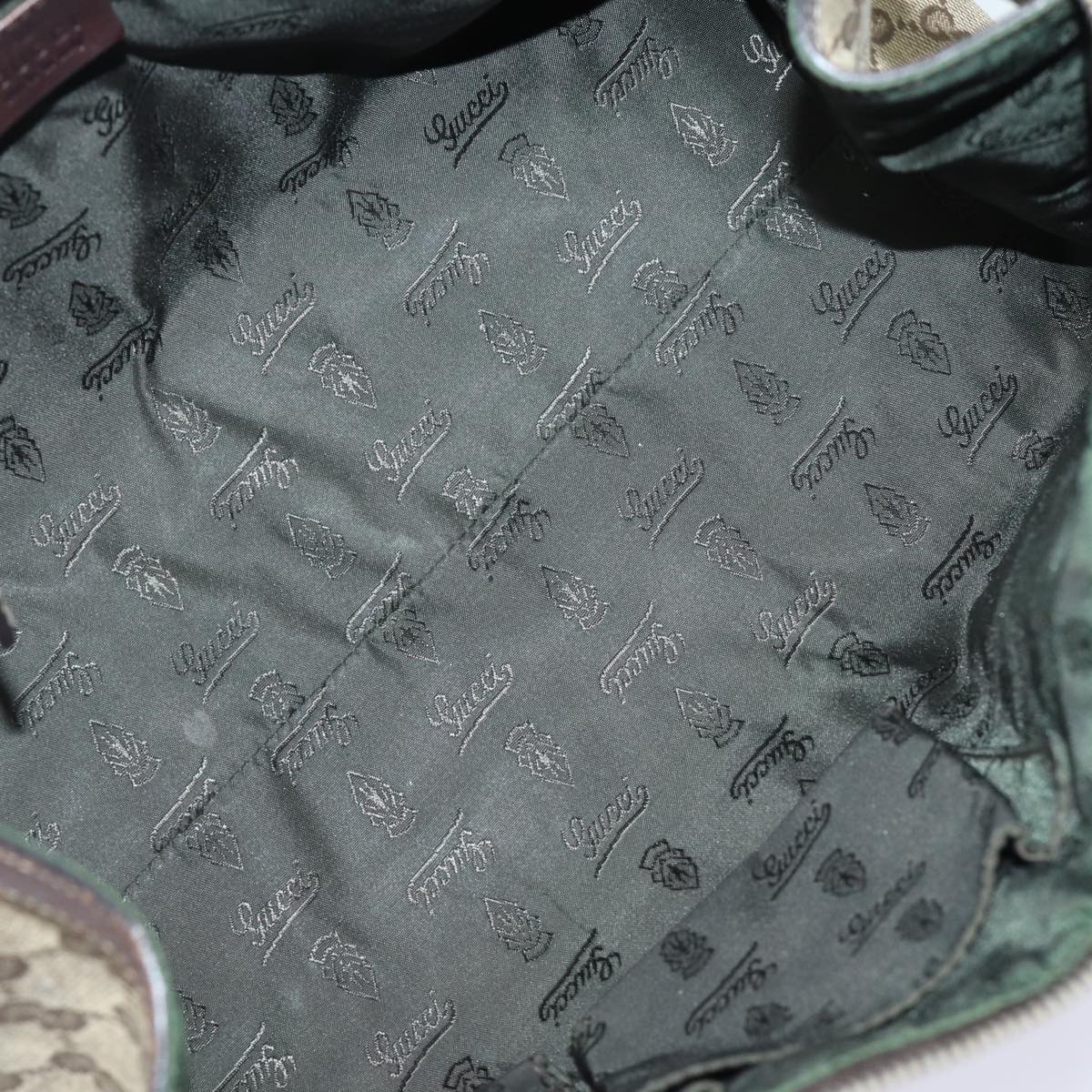 GUCCI GG Crystal Hand Bag PVC Leather Beige Brown 181490 yb591