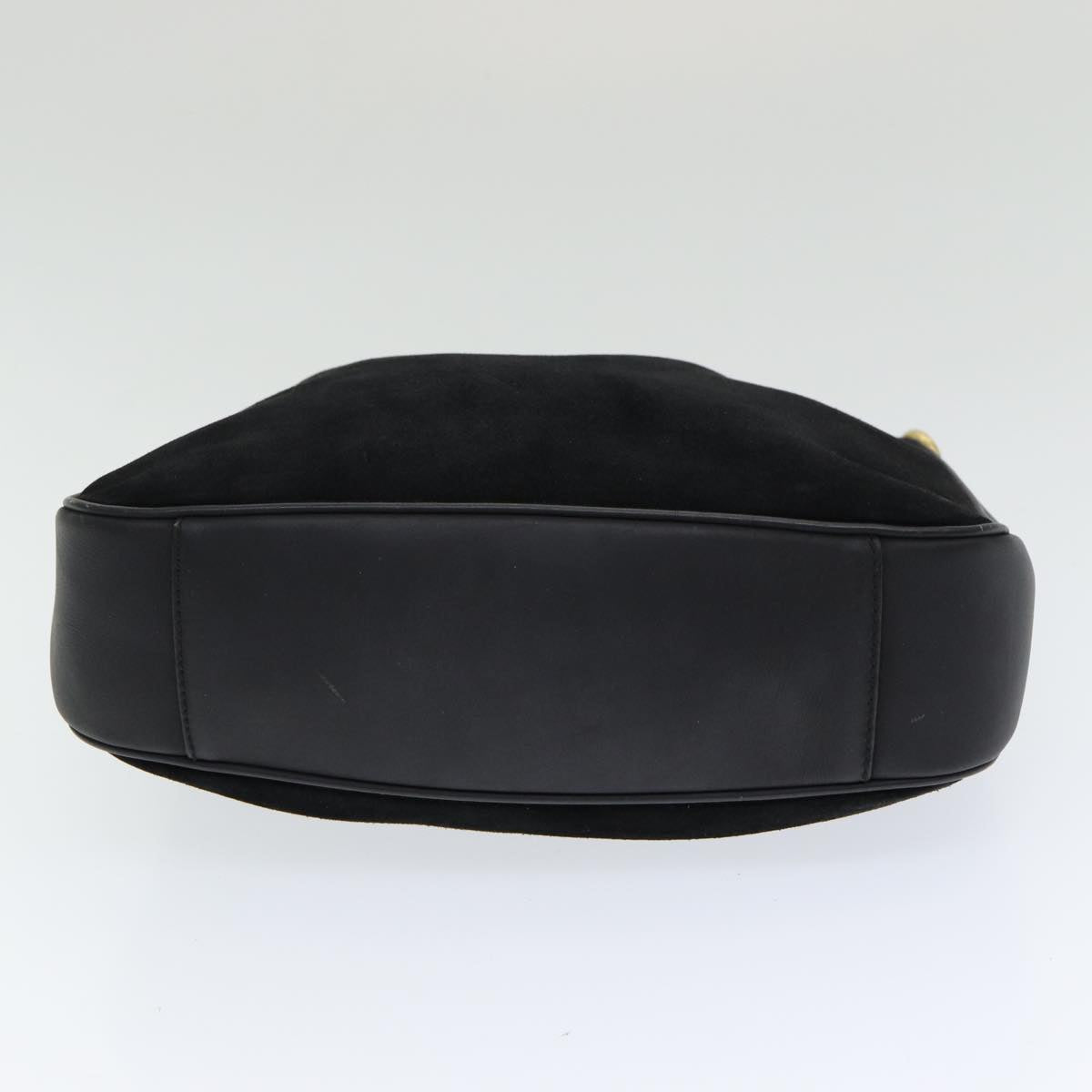 GUCCI Bamboo Hand Bag Suede 2way Black 001 3444 1638 yb601