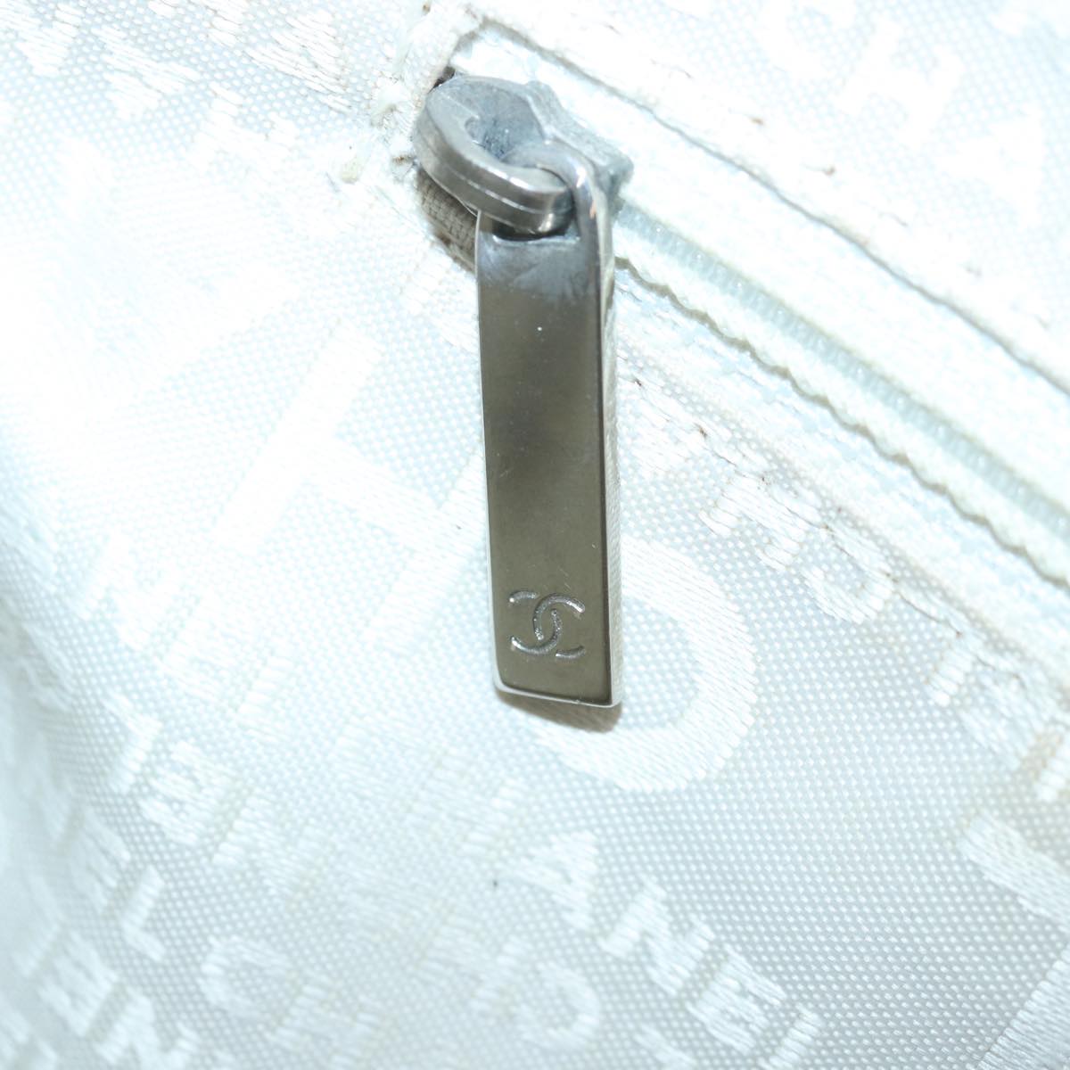 CHANEL Hand Bag Canvas Leather Beige CC yb619