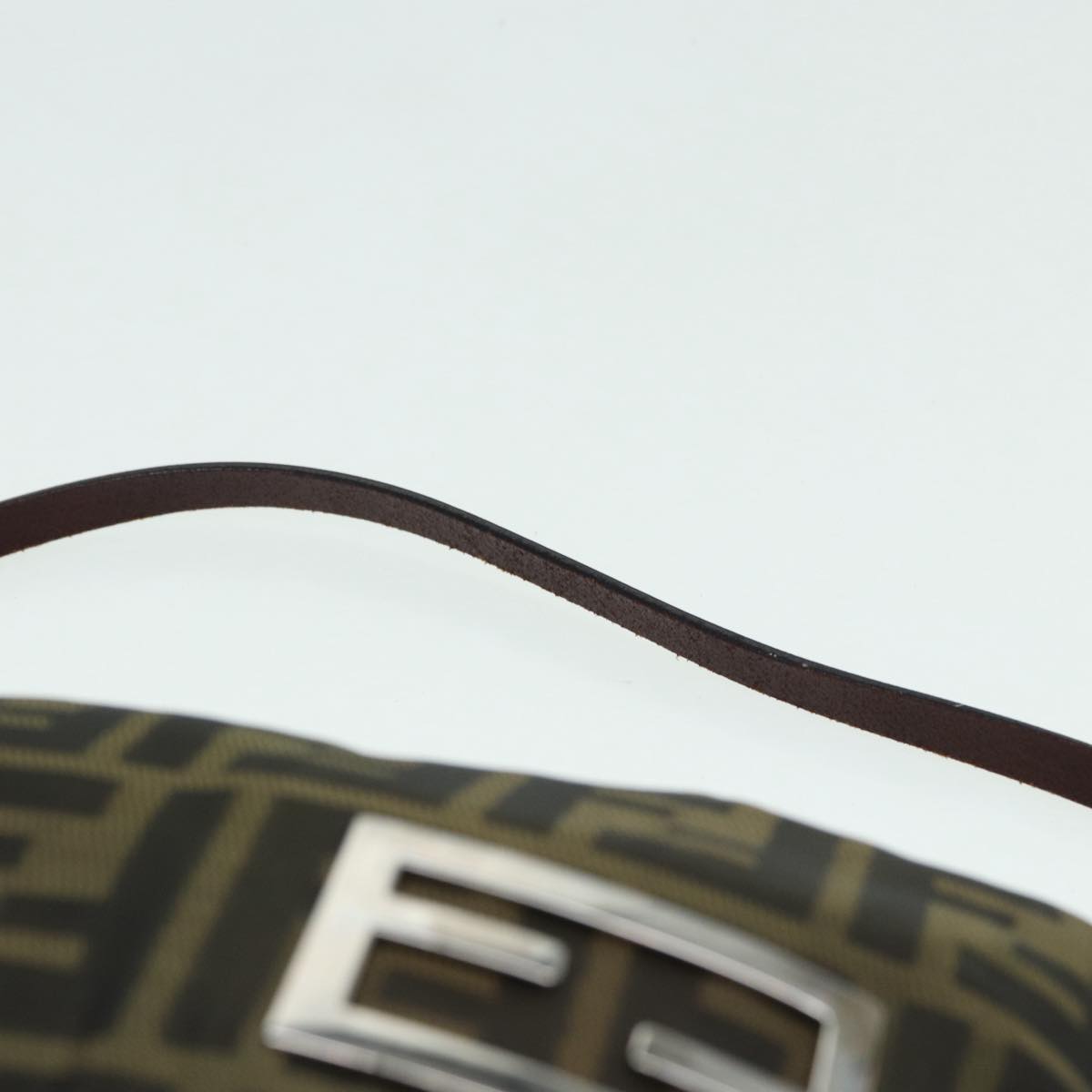FENDI Zucca Canvas Mamma bucket Shoulder Bag Brown Black yb648