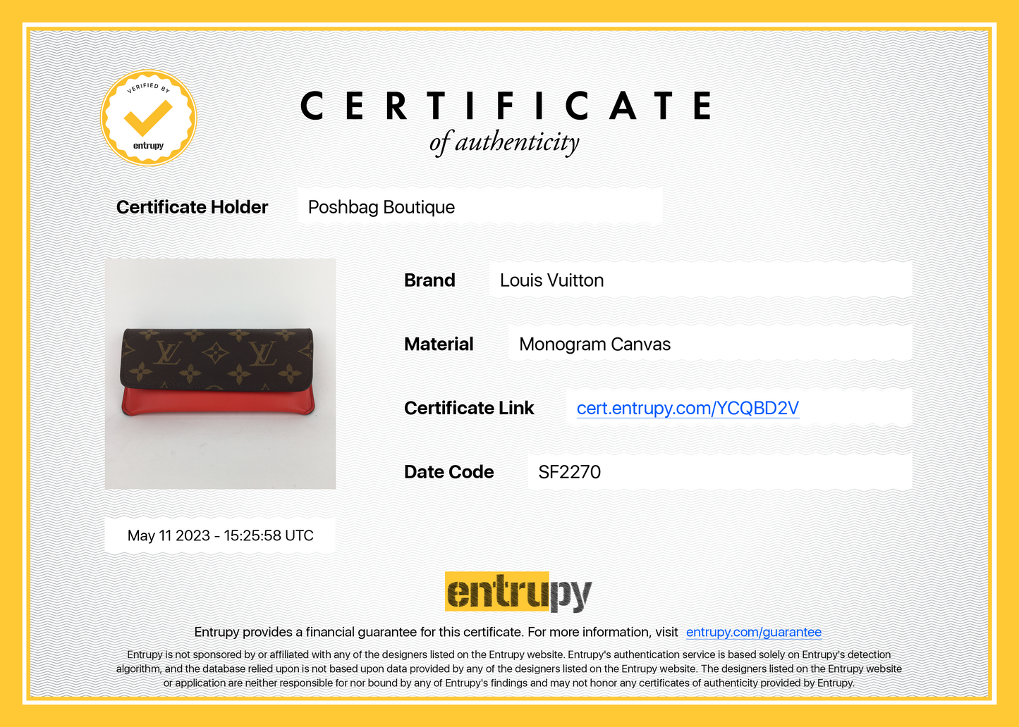 Louis Vuitto Woody Monogram Canvas Glasses Case