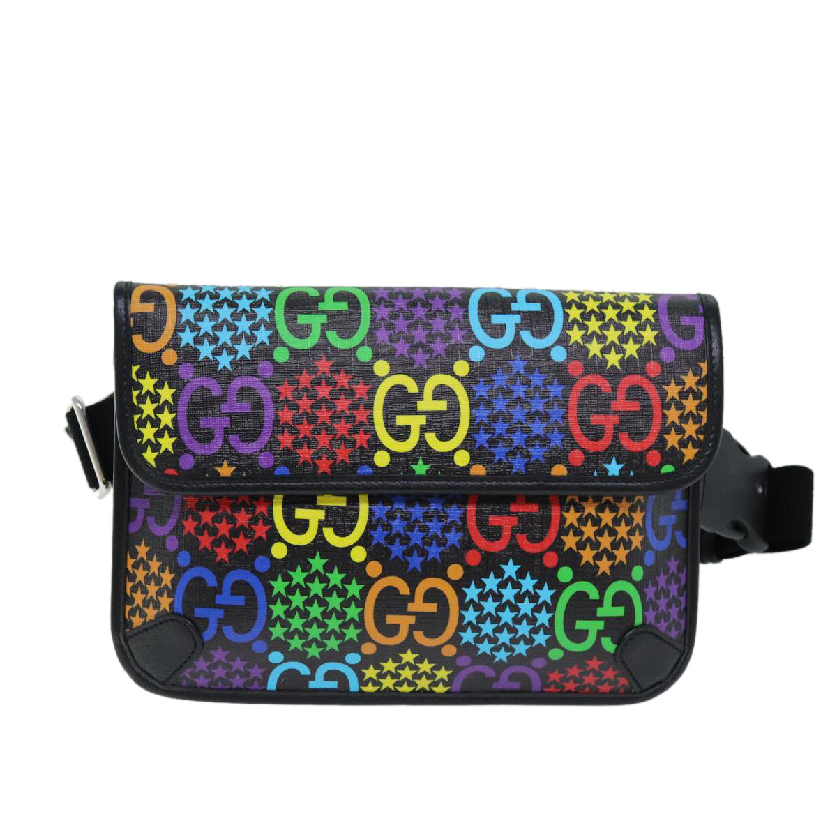 GUCCI GG Psychedelic Body Bag PVC Leather Multicolor 598113 yk11515