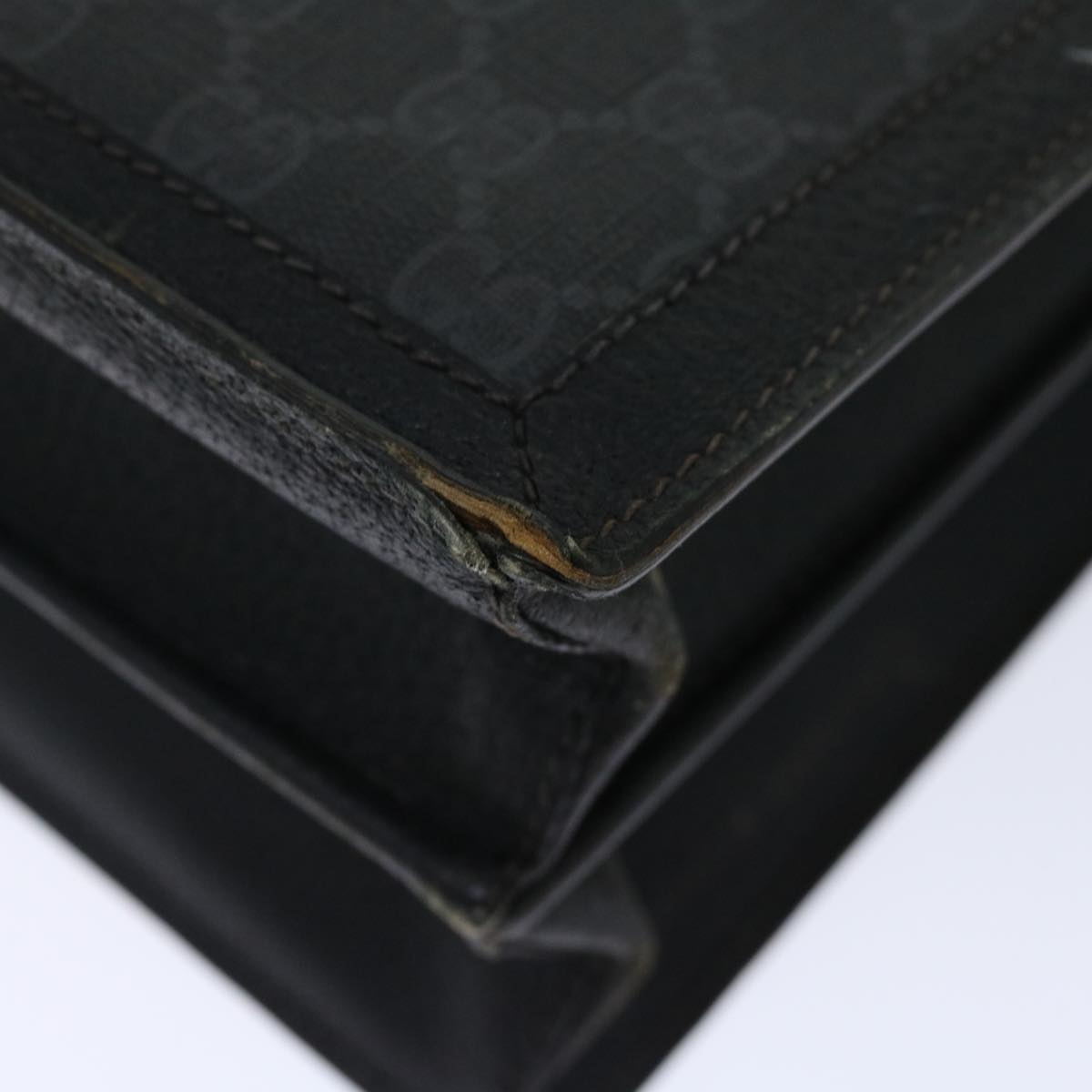 GUCCI GG Supreme Hand Bag PVC Black 904 20 002 yk11784