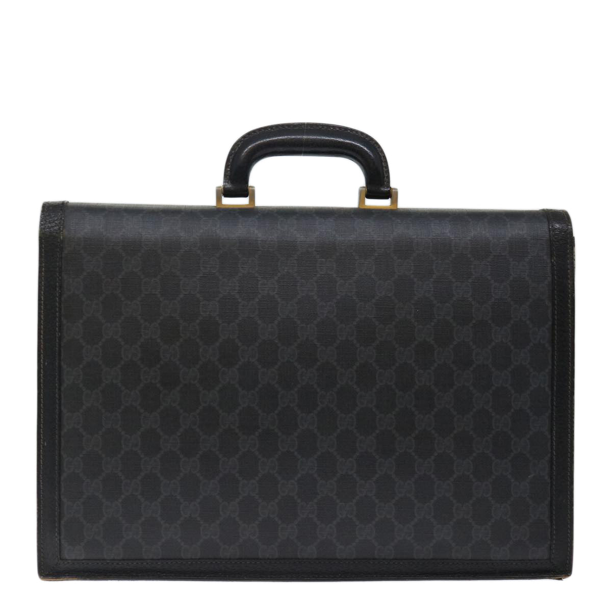 GUCCI GG Supreme Hand Bag PVC Black 904 20 002 yk11784