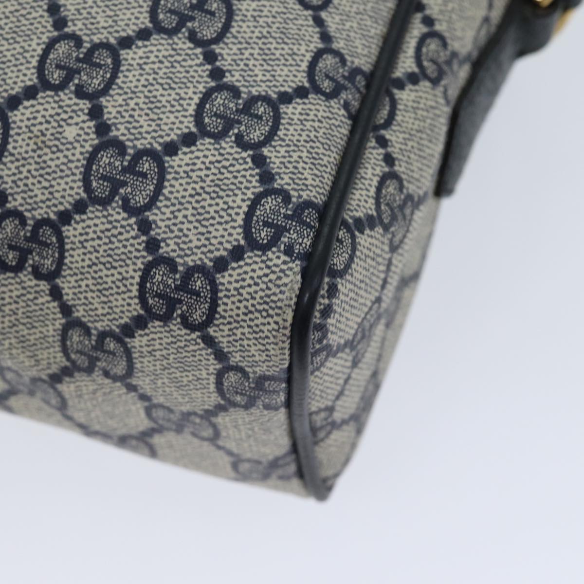 GUCCI GG Canvas Sherry Line Shoulder Bag PVC Navy Red yk11810