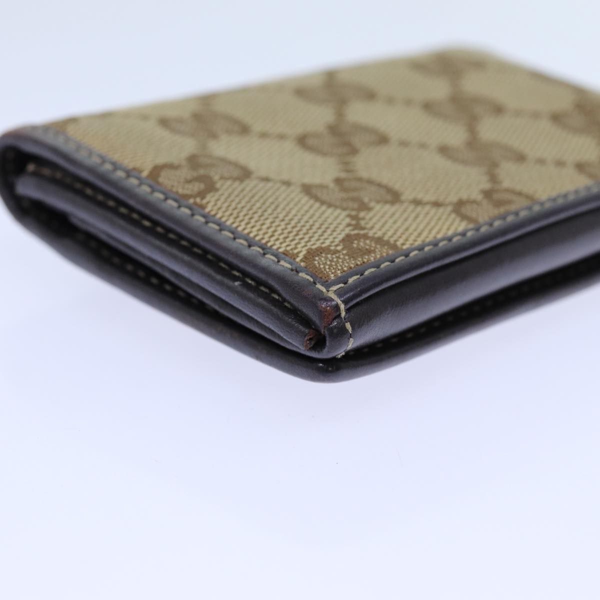 GUCCI GG Canvas Card Case Beige 245730 yk11841