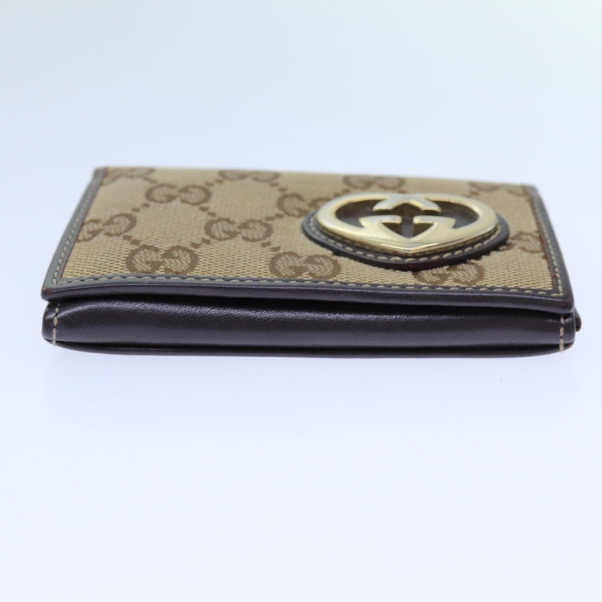 GUCCI GG Canvas Card Case Beige 245730 yk11841