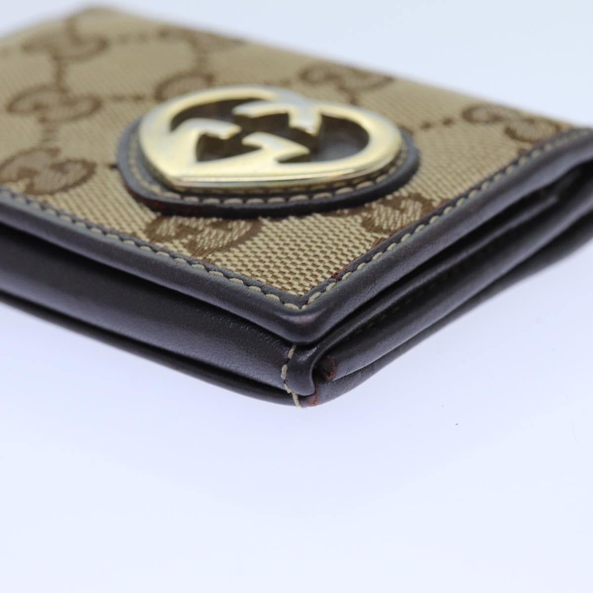 GUCCI GG Canvas Card Case Beige 245730 yk11841