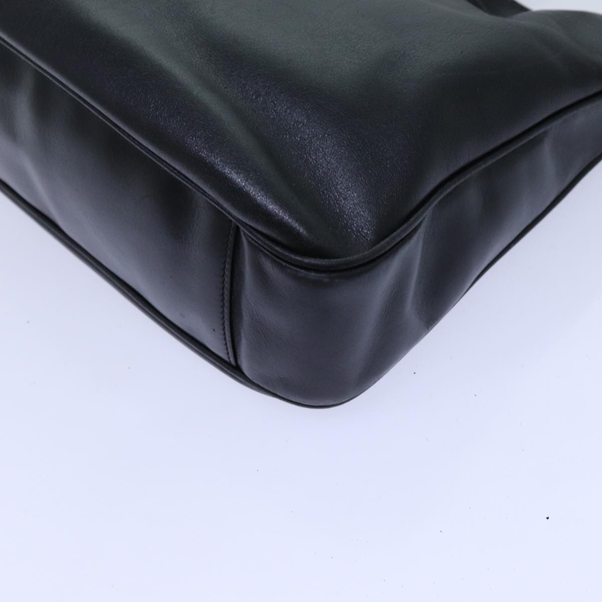 GUCCI Bamboo Hand Bag Leather 2way Black 001 2113 1638 yk11916